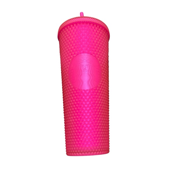 Starbucks 💖 Barbiecore Hot Pink Matte Gel Studded Tumbler - Picture 1 of 12